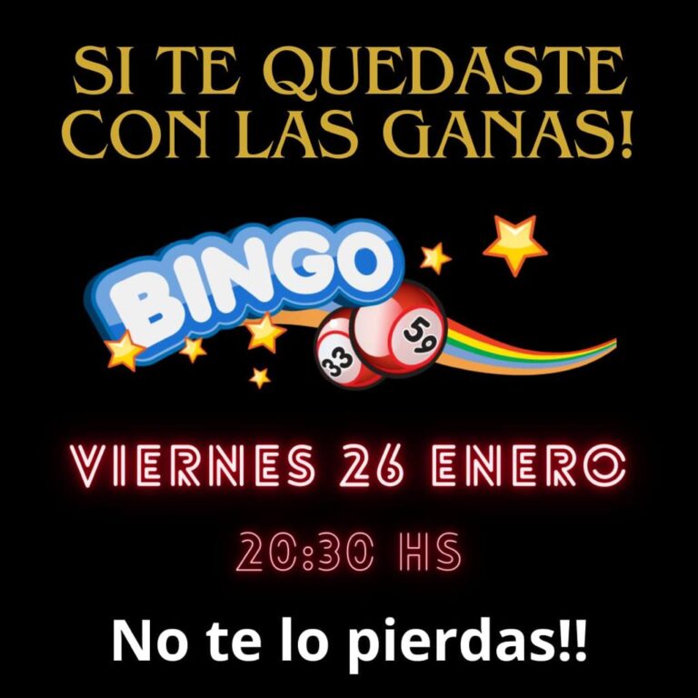 Bingo familiar - Plaza Pública - VIE 19 de Enero 20:30hs