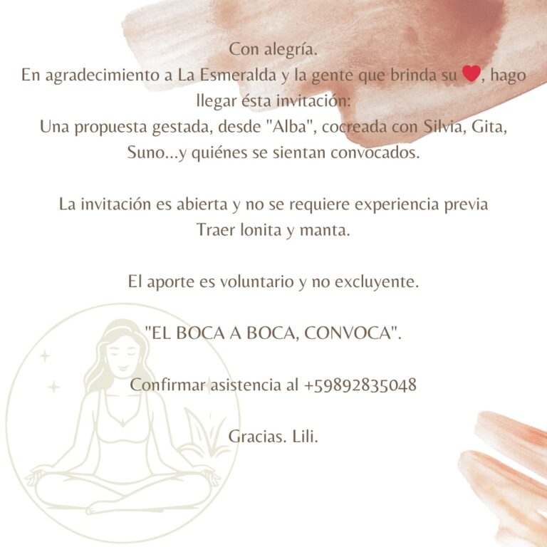 Meditación en movimiento - Alba 43 y 10 - Lunes 29 ENE de 16 a 18hs