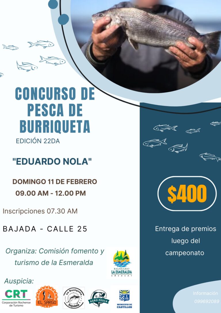 La Esmeralda Pesca - Concurso de pesca de burriquetas -  Bajada Calle 25 - DOM 11 Febrero 09:00hs