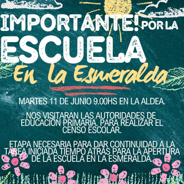 Por la Escuela en La Esmeralda